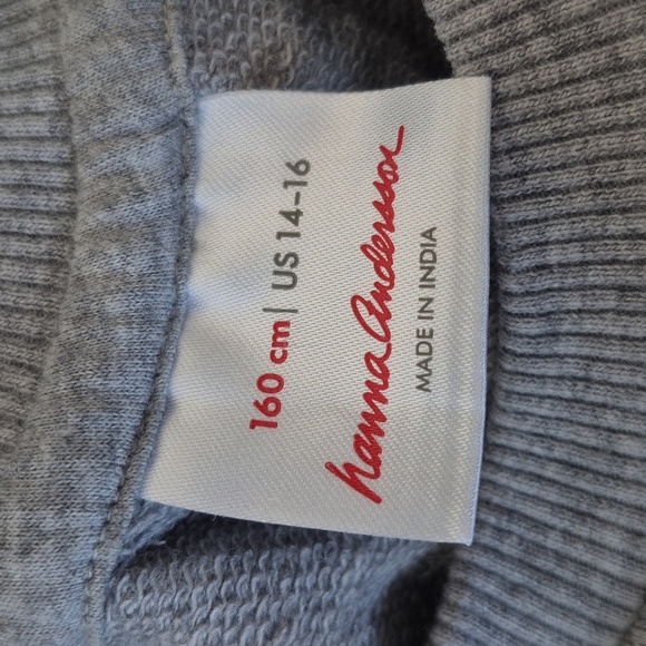 Hanna Andersson girls size 160 or 14/16 gray sweatshirt dress, VGUC - Picture 7 of 8